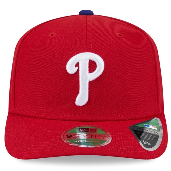Men's New Era Red Philadelphia Phillies 2025 MLB Postseason Side Patch 9SEVENTY - Picture 2 of 8